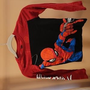 Red and black long sleeved Spiderman Spider-Man T-Shirt